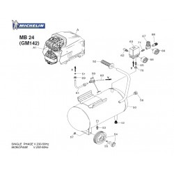 Michelin Spare Parts for Piston Air Compressor MB24-50-100