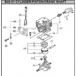 Hitachi Spare Parts for Engine Brush Cutter CG40EJ-T