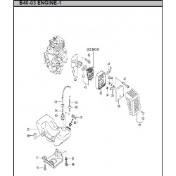 Hitachi Spare Parts for Engine Brush Cutter CG40EJ-T