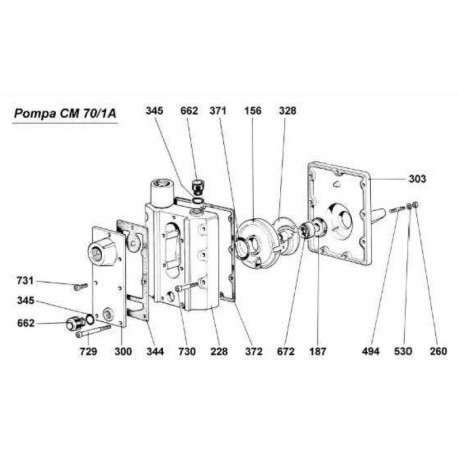 CM Motori Spare Parts for Motor Pumps CM70