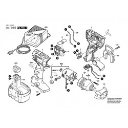 Bosch Spare Parts for Cordless Impact Wrench GDS 14,4 V/3 601 J09 400