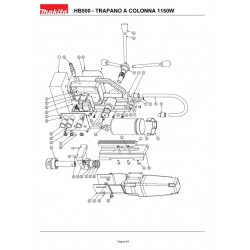 Ricambi Makita per Trapano a Colonna Base Magnetica