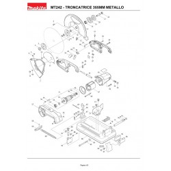 Ricambi Maktec per Troncatrice a Disco Abrasivo MT242 - Esploso