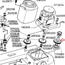 Primary Gear for Band Saws Femi 780-781-782-783 - Exploded Diagram