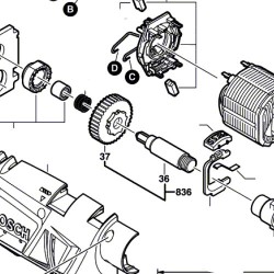 Drilling Spindle for Impact Drill Bosch PSB 550 - Diagram