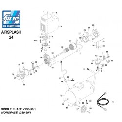 FIAC Spare Parts for Piston Air Compressor Airsplash 24