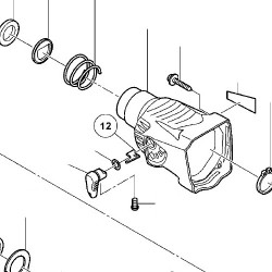 Fermo Leva Cambio per Martelli Tassellatori Hitachi DH14DSL - Esploso