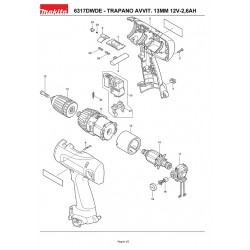 Makita Spare Parts for Cordless Drill 6317DWDE
