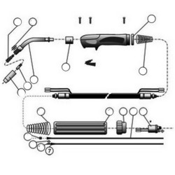 Sleeve Lock Nipples for Torches Telwin MIG-MAG