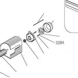 Molla Pastiglia Freno Motore per Troncatrici Compa 300JE-JET-2300XL - Esploso