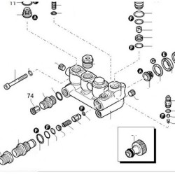 Water Filter for Pressure Washers AR Blue Clean and Farmer's Division - Diagram