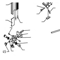 Upper Blade Guide Roller for Wood Band Saw FOX F28191 - Drawing