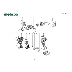Metabo Spare Parts for Cordless Drill SB 18 Li/LT