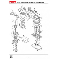 Makita Spare Parts for Orbital Sander 9046