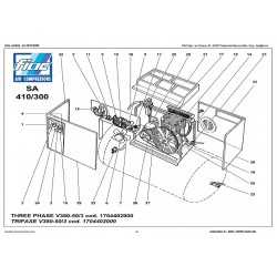 FIAC Spare Parts for Silenced Compressor SA 410-300