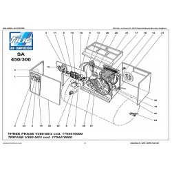FIAC Spare Parts for Silenced Compressor SA 450-300