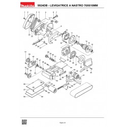 Makita Spare Parts for Belt Sander 9924DB