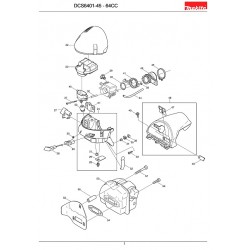 Makita Spare Parts for Chainsaw DCS6401-45
