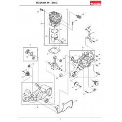 Ricambi Makita per Motosega DCS6401-45