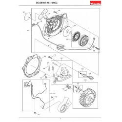 Makita Spare Parts for Chainsaw DCS6401-45
