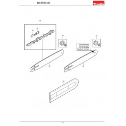 Ricambi Makita per Motosega DCS520-45