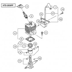 Tanaka Spare Parts for Hedge Trimmer HTD2530PF