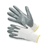 Nylon Coated Gloves Gray Sz 8