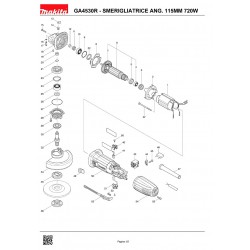 Makita Spare Parts for Angle Grinder GA4530R