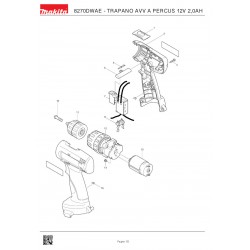 Makita Spare Parts for Cordless Drill 8270DWAE