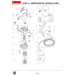 Makita Spare Parts for Vacuum Cleaner VC3011L