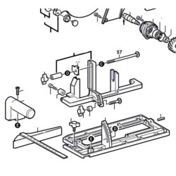 Flat Head Screw M6x170 mm for Circular Saw Bosch PKS66CE
