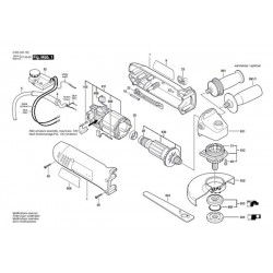 Bosch Spare Parts for Angle Grinder PWS 9-125 CE