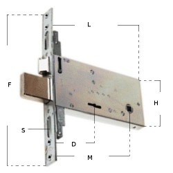 Locks-Mortice Version Lock mm 90 6893 Feb