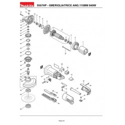 Makita Spare Parts for Angle Grinder 9557HP