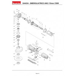 Ricambi Makita per Smerigliatrice Angolare GA4534