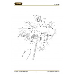 Ricambi Alpina per Tosasiepe HTJ 550 - Esploso - 2