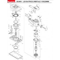 Makita Spare Parts for Orbital Sander BO4901