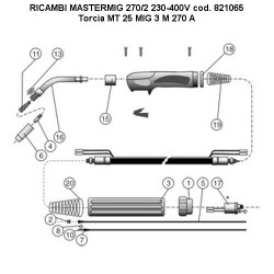 Ricambi Telwin per Saldatrice Mastermig 270/2 - 821065