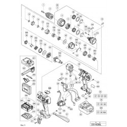Hitachi Spare Parts for Cordless Driver Drill DS18DBL