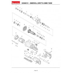 Makita Spare Parts for Die Grinder GD0801C