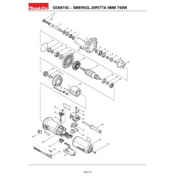 Makita Spare Parts for Die Grinder GD0810C