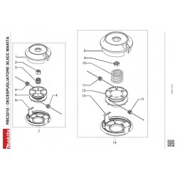 Makita Spare Parts for Brusch Cutter RBC3210