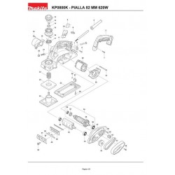 Makita Spare Parts for Power Planer KP0800K