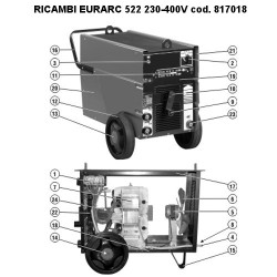 Ricambi Telwin per Saldatrice Eurarc 522 230-400V