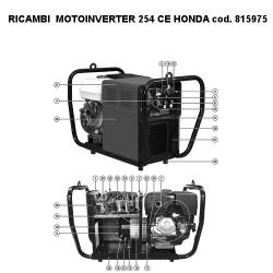 Telwin Spare Parts for Motoinveter 254 CE HONDA
