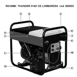 Telwin Parts for Diesel Welding Machine THUNDER 314D CE LOMBARDINI