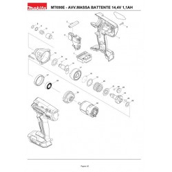 Ricambi Maktec per Avvitatore a Batteria a Battente MT690E