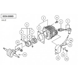 Tanaka Spare Parts for Chain Saw ECS-3350D