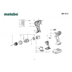 Metabo Spare Parts for Cordless Drill BS 18 Li
