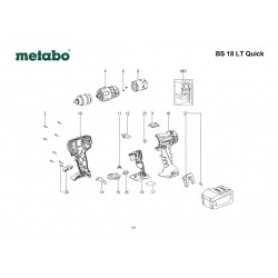 Metabo Spare Parts for Cordless Drill BS 18 LT Quick